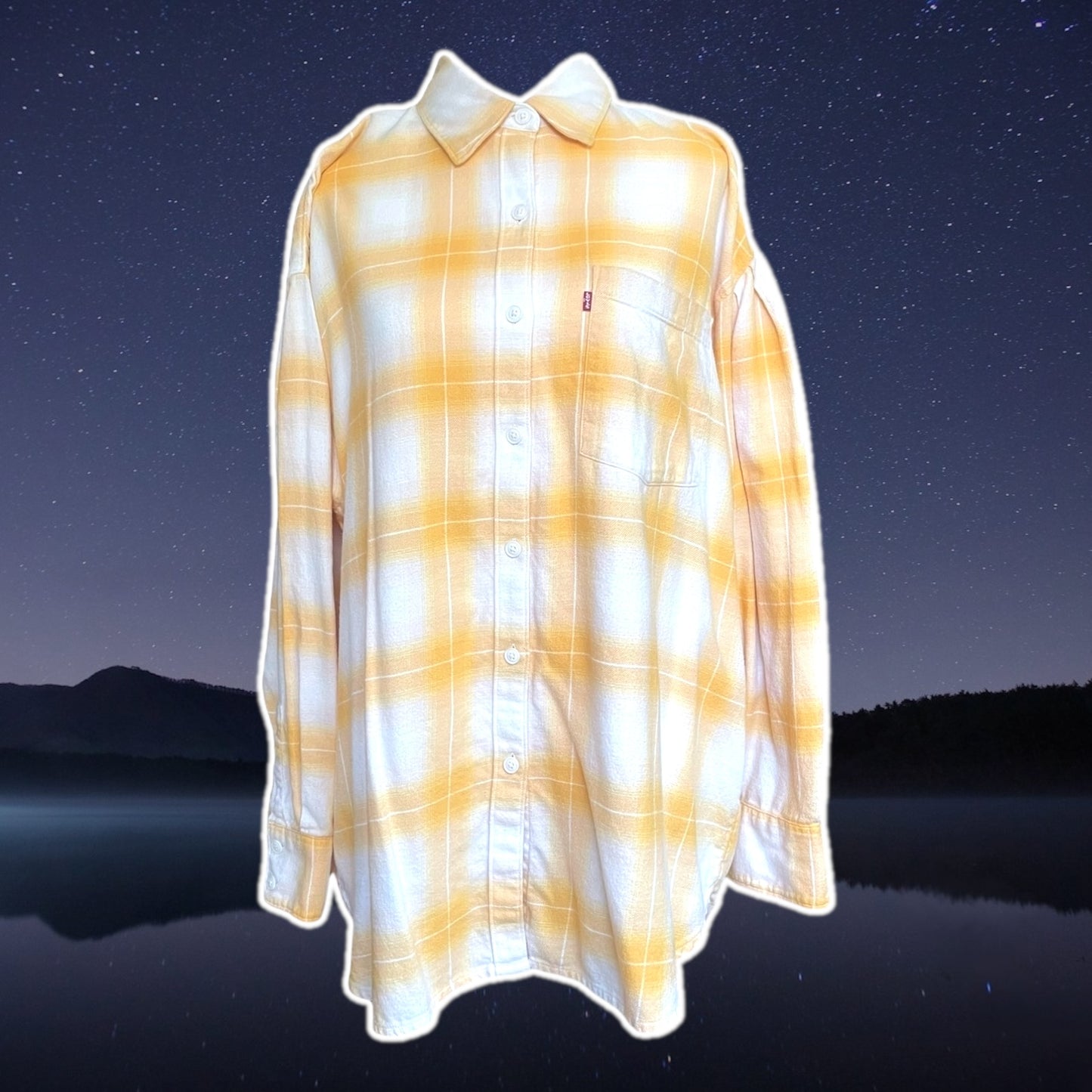 Levi's Yellow 100% Cotton Flannel - Size L