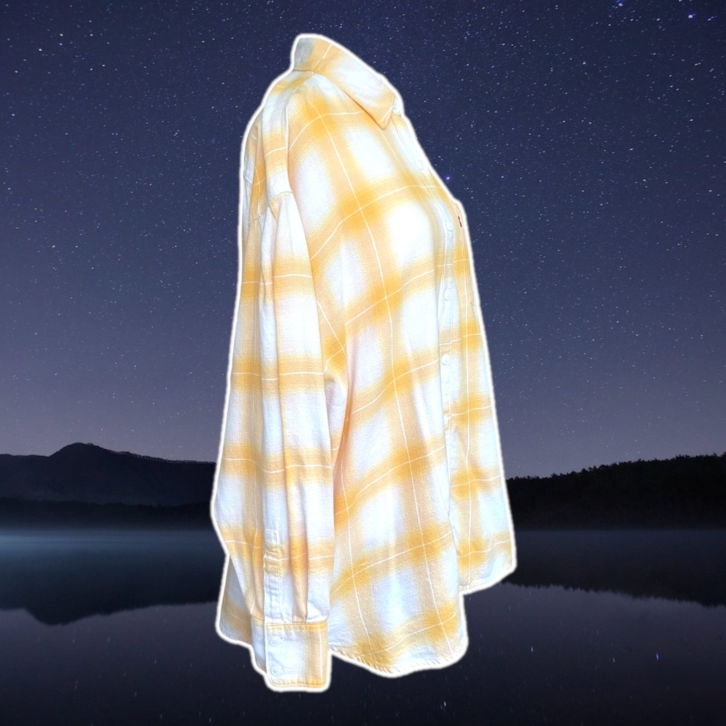 Levi's Yellow 100% Cotton Flannel - Size L