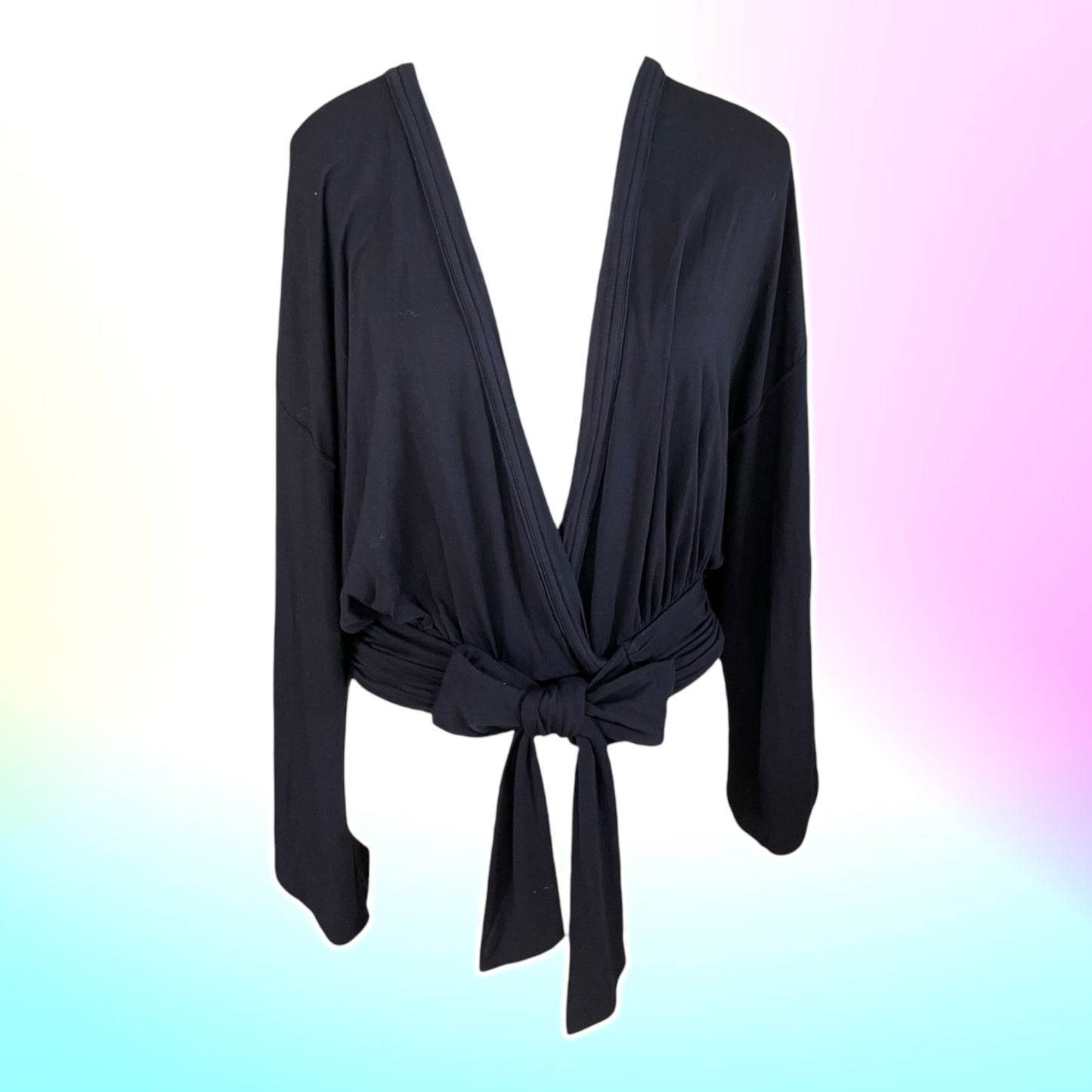 Black Free People Wrap Top - Size M