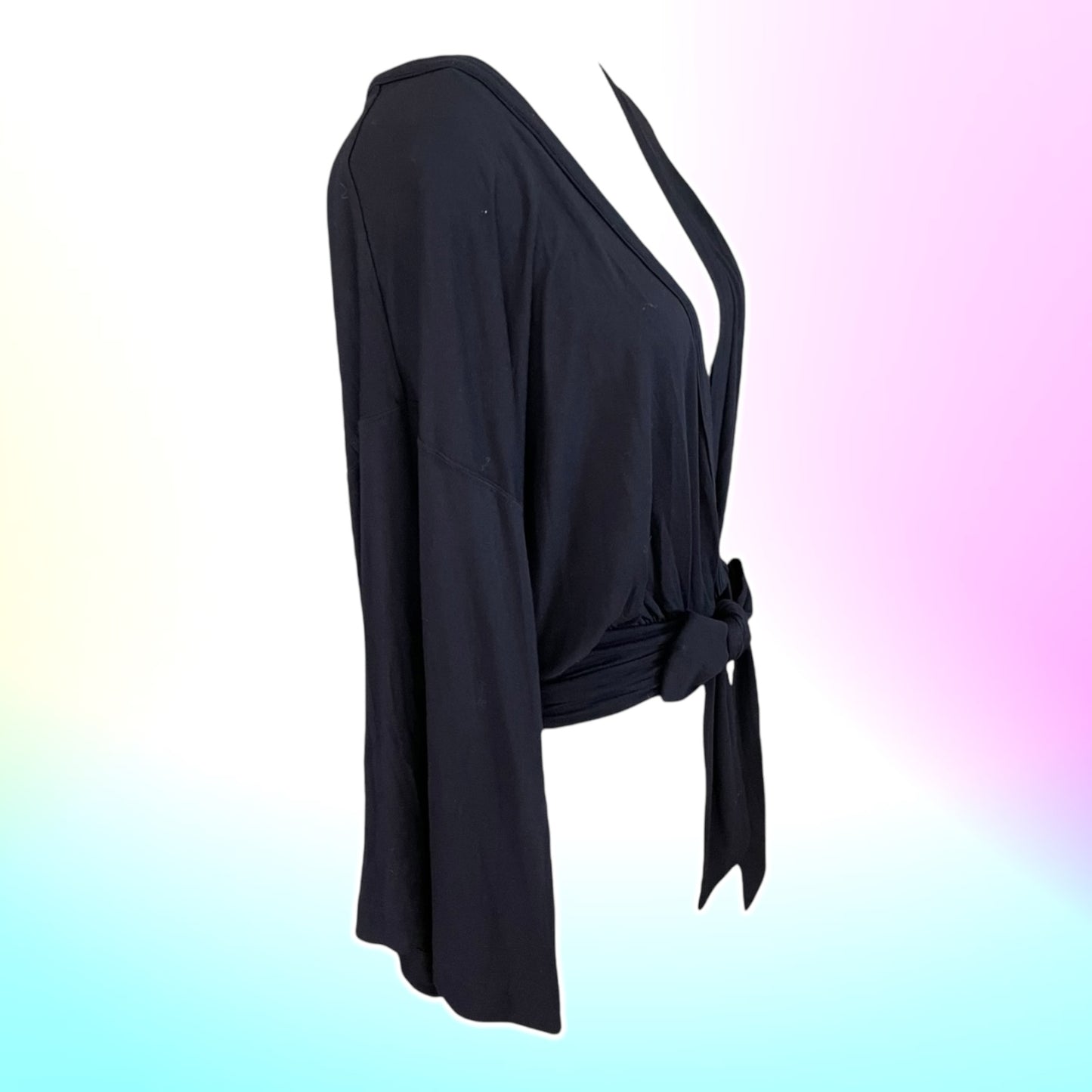 Black Free People Wrap Top - Size M