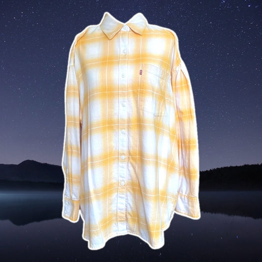 Levi's Yellow 100% Cotton Flannel - Size L