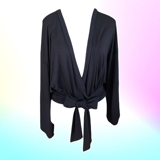 Black Free People Wrap Top - Size M